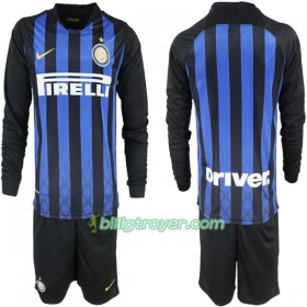 Billige Fotballdrakter Inter Milan Barn Hjemmedraktsett 2018/19 Langermet